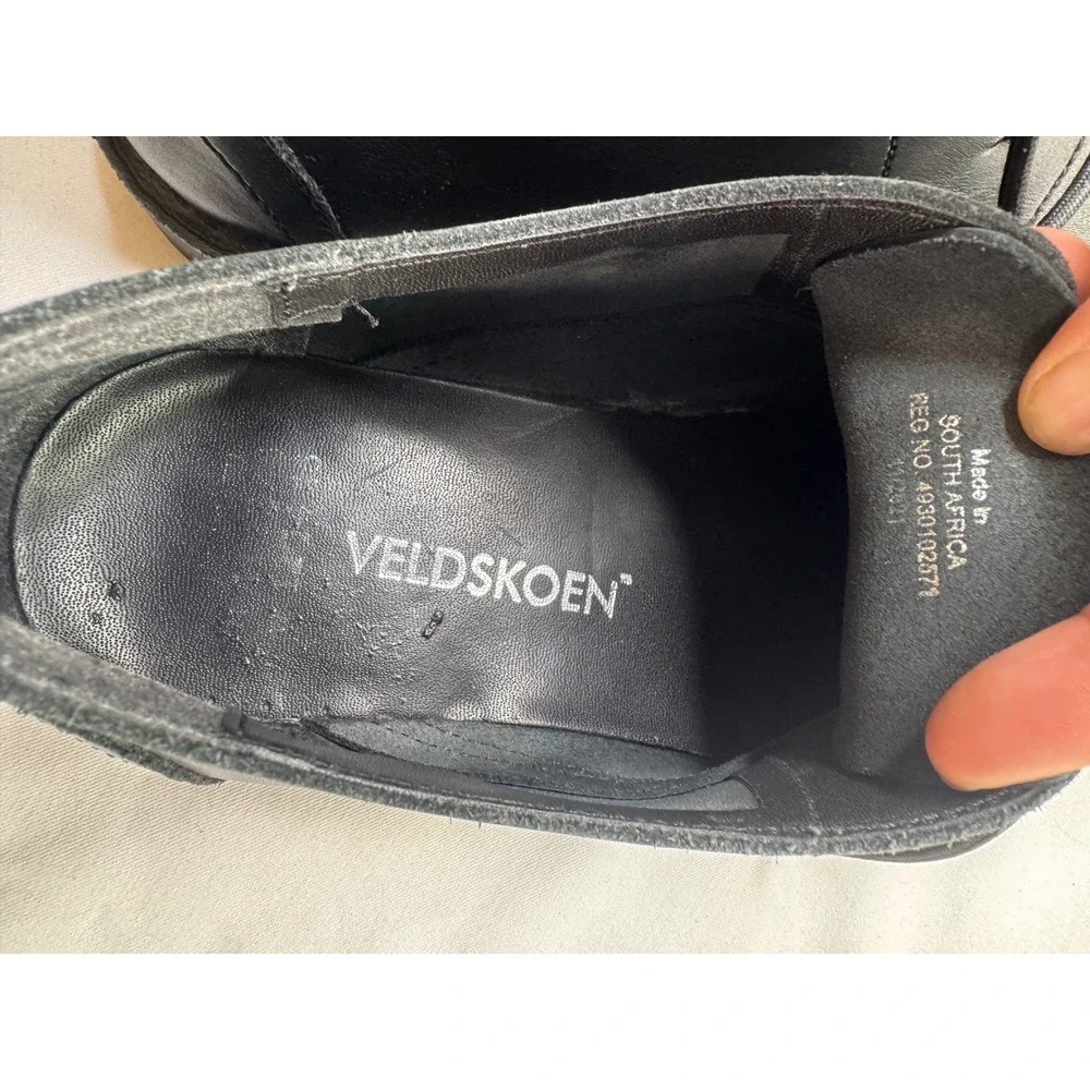 Veldskoen Heritage Black Leather Chukka Boots Mens Size 12 Made in South Africa
